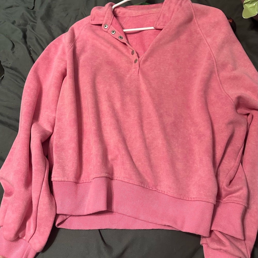 Women's Pink Pullover Jacket